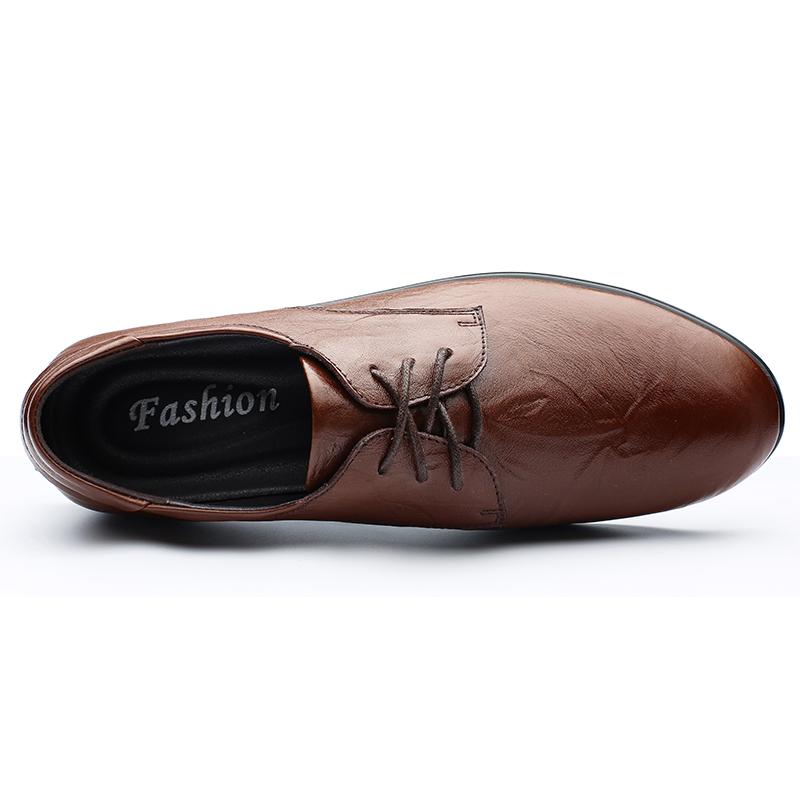 2024Brand Classic Man Round Toe Dress Shoes Genuine Leather Wedding Shoes Oxford Formal Shoes Big Size British Style Gents Shoes