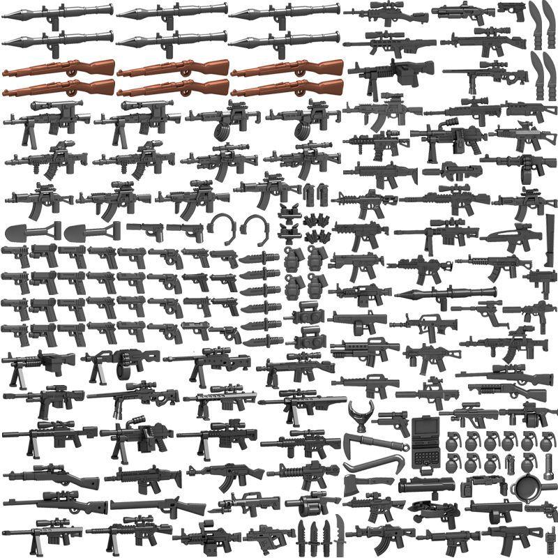 Kompatibler Baustein Militärpistole Miniatur Spezialeinheit Montage Junge Kind Polizei Soldat