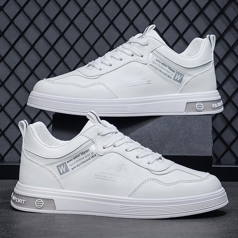 Spring new men's shoes little white shoes men's sports and leisure shoes versatile low-top lace-up board shoes men's trendy shoes