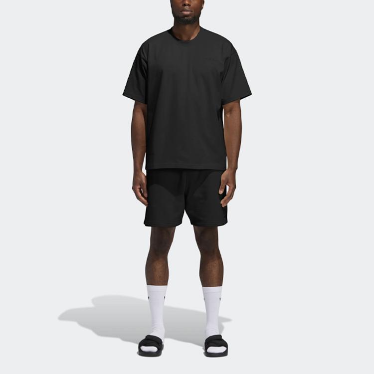 Adidas Originals Trefoil X Pharrell Williams Collab Solid Drawstring Shorts Men Bottoms Black GM1952