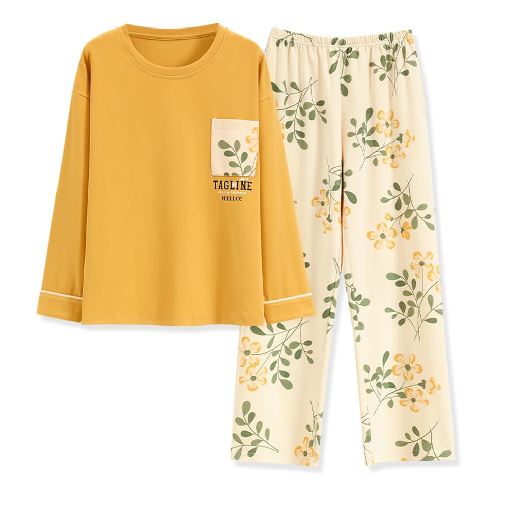 

IDOHEMO Крой и пошив и для и Размер L Женская пижама, Домашняя одежда, 100% хлопок, Комплект футболка, Влагоотводящий, Быстросохнущий, Дышащий,