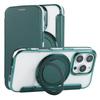 For iPhone 16e 16 15 14 13 12 Pro Max 16 Plus Ring Stand Case Compatible with Magnetic Slim Fit Flip Wallet Case with Card Slot
