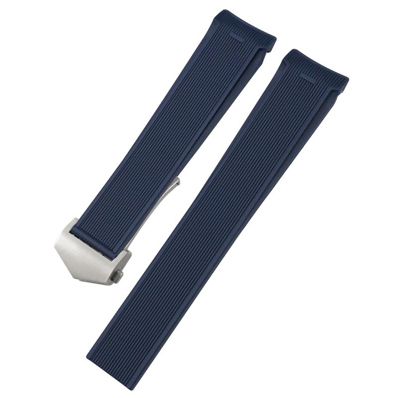 20mm 22mm High Quality Natural Rubber Watchband for TAG Heuer Aquaracer 300 WAY201A WBP5110 Diving Watch Strap Silicone Bracelet