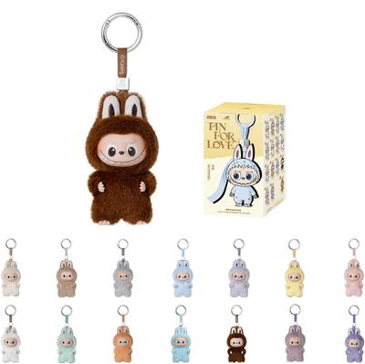 POP MART THE MONSTER PIN FOR LOVE Series Plush Pendant Popmart Mini Labubu Keychain Online Plush Lovebu Figure Gift [Single, Authentic, Unopened]
