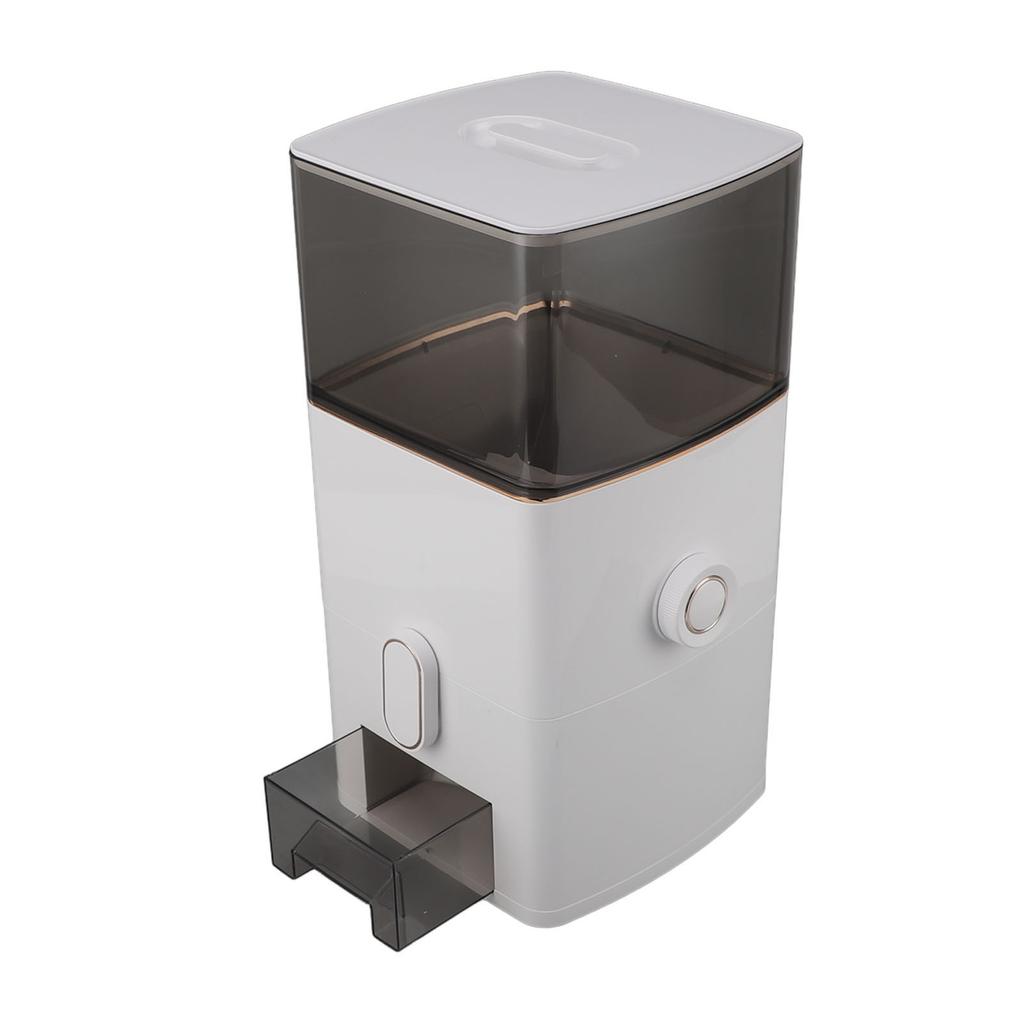 Rice Dispenser 13.2lb Capacity Transparent Window Dry Food Storage Container with Measuring Cup for Kitchen Flour Sugar