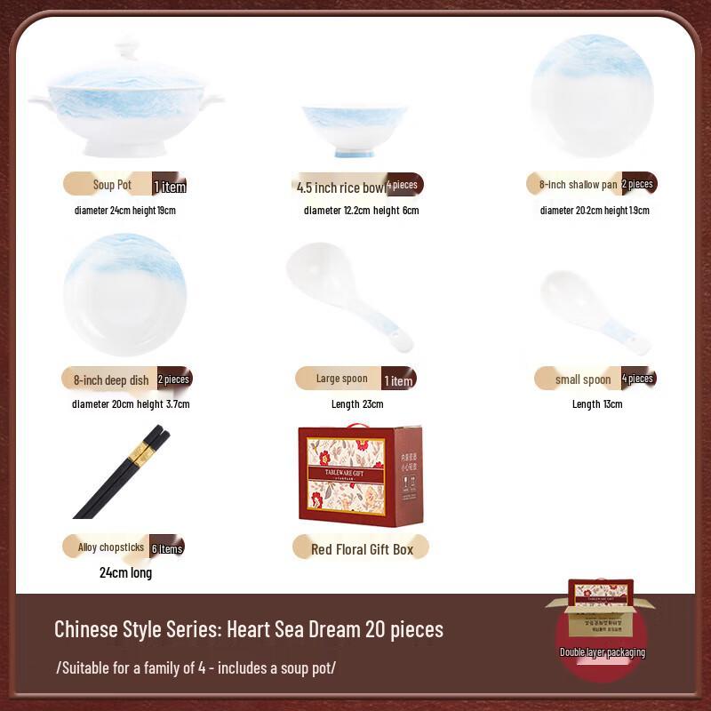 Mo De Lanka 20-Piece Nordic Ceramic Dinnerware Set