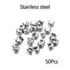 50-100pcs 3 4 5 Mm Gold Crimp Round Covers End Beads Bracelet Necklace Stopper Spacer Beads For DIY Jewelry Making Accessories