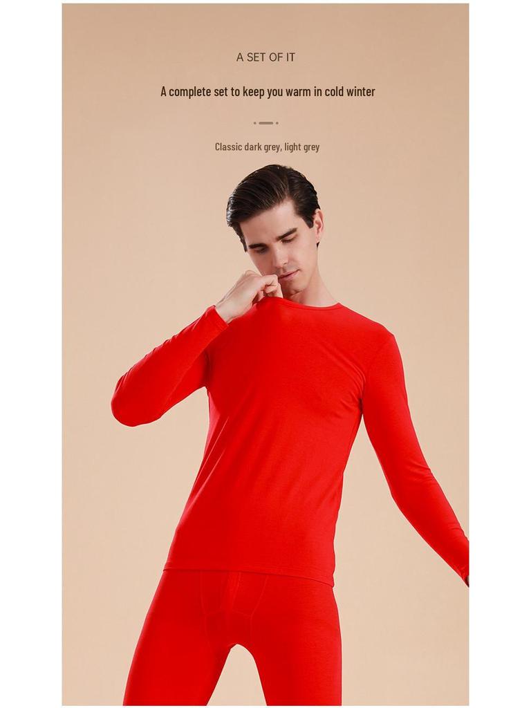 Men's Slim Fit Pure Cotton Thermal Underwear Set - Autumn/Winter Collection