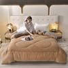 Super Warm Lamb Cashmere Quilt Winter Blanket Velvet Fabric Quilts Thickened Comforter Core Queen Full Size Weighted Blankets