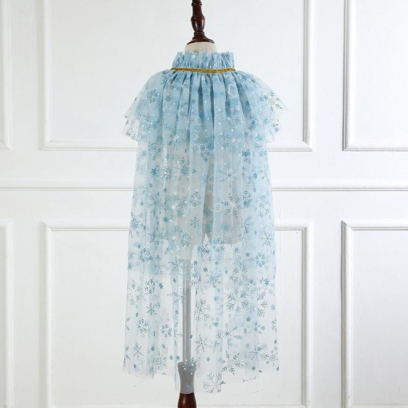 Princess Cape, Colorful Princess Cloak Girls Glittering Princess Dress Up Cape