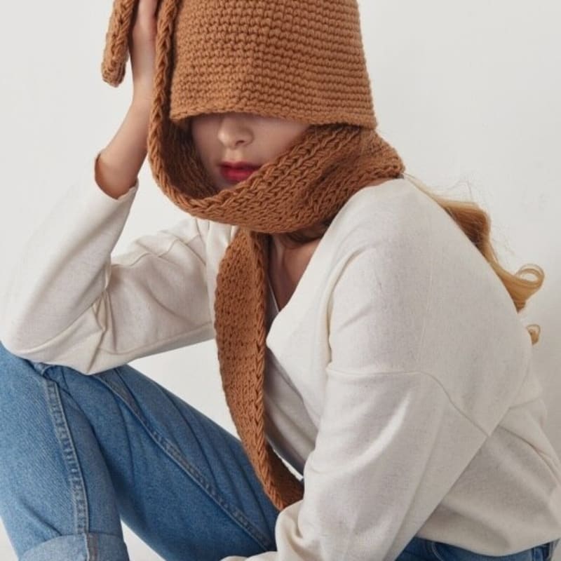 

evance [handmade] momo knit bucket_5color ivory