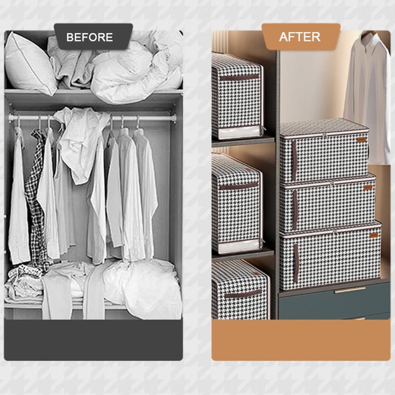 Large Capacity Quilt Clothes Bedding Storage Bags Home Visible Window Zipped Organizer Underbed Wardrobe Closet Boxe