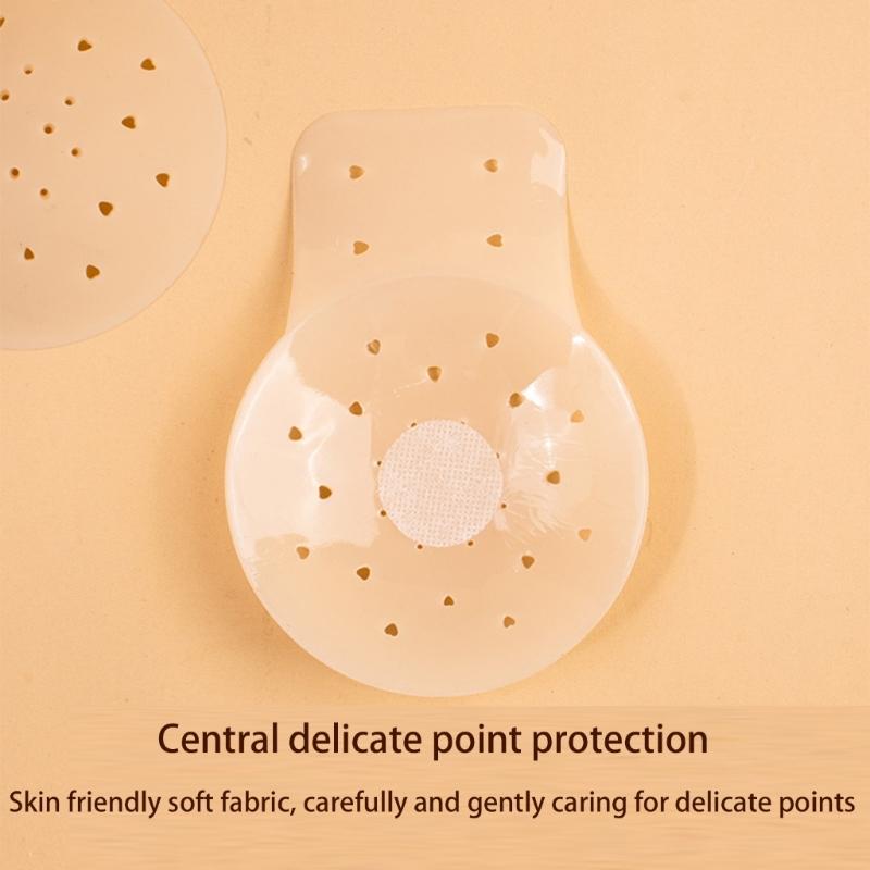Breathable Silicone Nipple Cover Self Adhesive Bras Invisible Strapless Sticky Bras Breast Lift Pasties for Womens