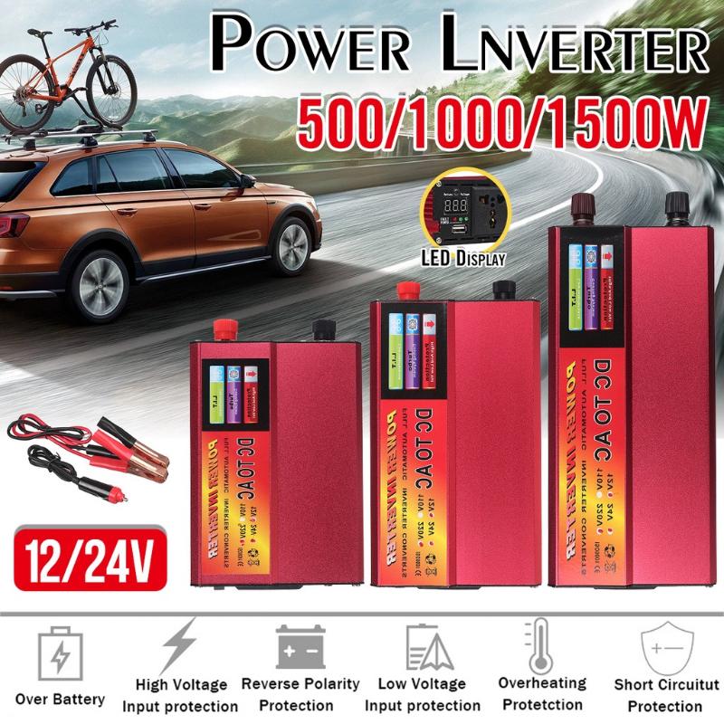 2000/2600/4000 Вт DC12В/24В и AC 220В Автомобильный Инвертор Преобразователь Зарядное Устройство Адаптер Преобразователь Модифицированная Синусоида 500