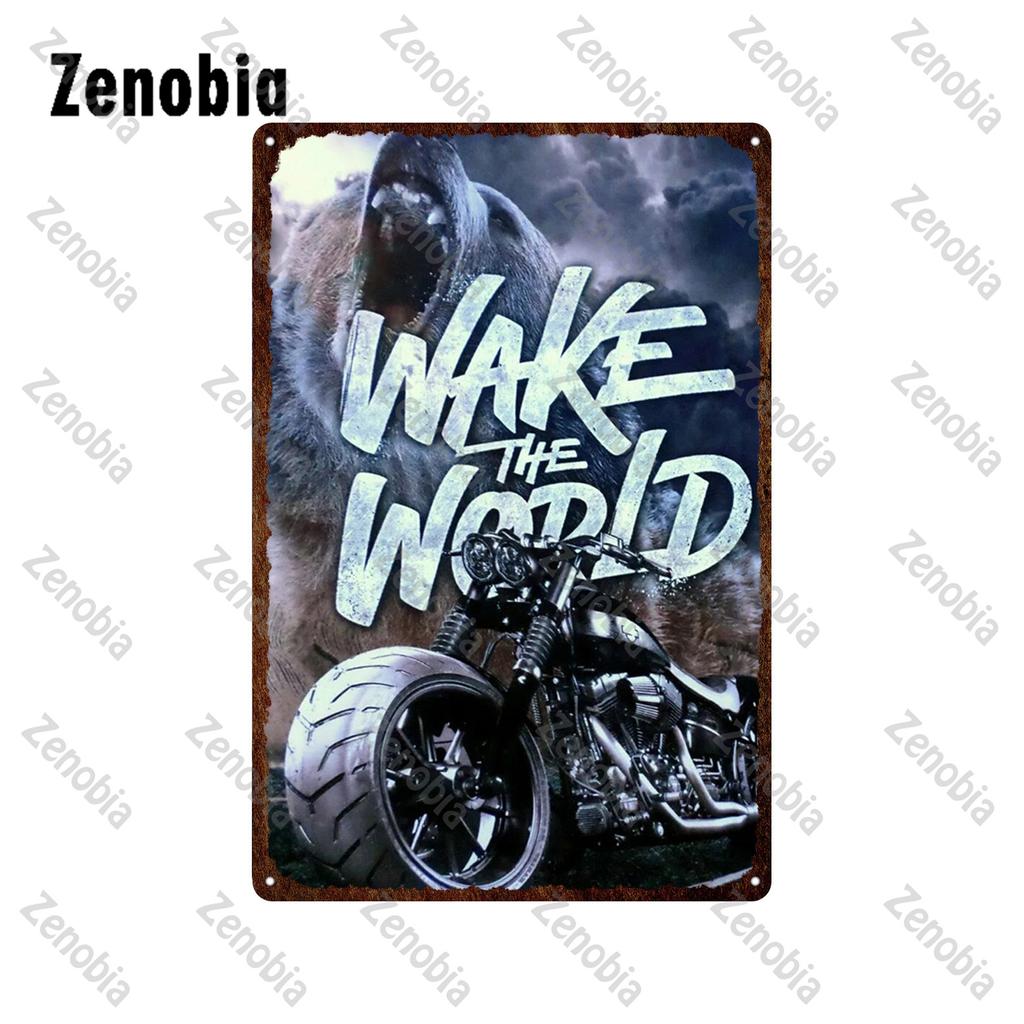 Hill Bobber Motorcycles Metal Signs Cafe Racer Oil School Chopper Metal Poster Vintage Plaque Retro Tin Plate Garage Home Decor