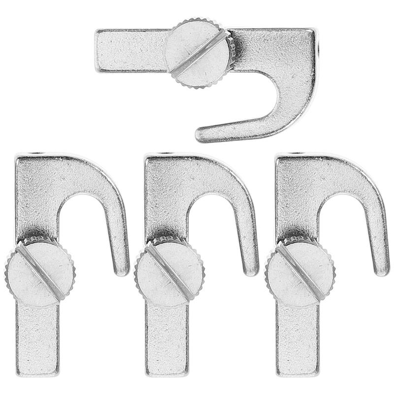 4 Pcs Stainless Steel Hook Heavy Duty Picture Hanging Hooks Molding Guide Hardware Art Suspension System Rail Frame Hanger Photo