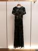 Elegant Autumn/Winter Fishtail Dress: Heavy Embroidery, Rhinestones, Water-Soluble Lace