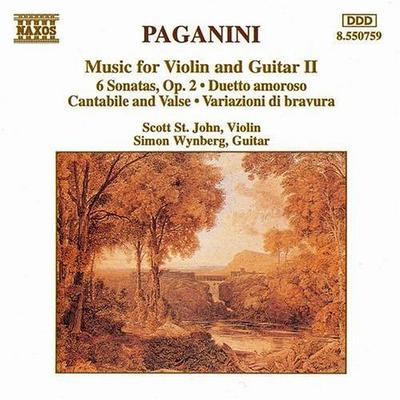CD NICOLÒ PAGANINI - Paganini;6 Sonat Op.2/Due  8550759 Naxos 1994 Europa Klasyczna Używane