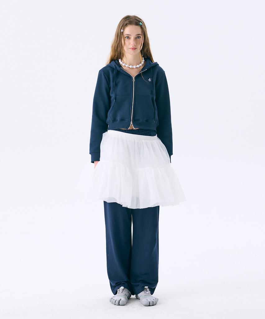 Junejune Space Mini Hood Zip-Up_Navy(Mini Hood Zip-Up_Navy)(