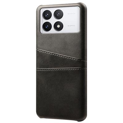 Etui na telefon komórkowy dla Xiaomi Redmi K70E 5G/Poco X6 Pro 5G PU+Twardy PC Podwójne przegródki na karty Tylna okładka