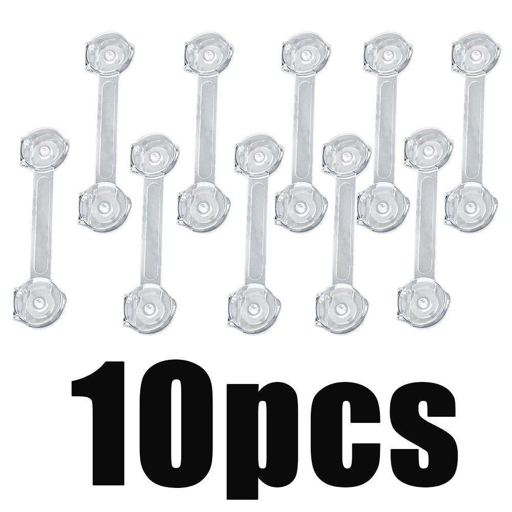 3-20Pcs Child Safety Lock Transparent Anti-Opening Multi-Functional Soft Strap Safety Lock Anti Pinch Safety Protection Buckle
