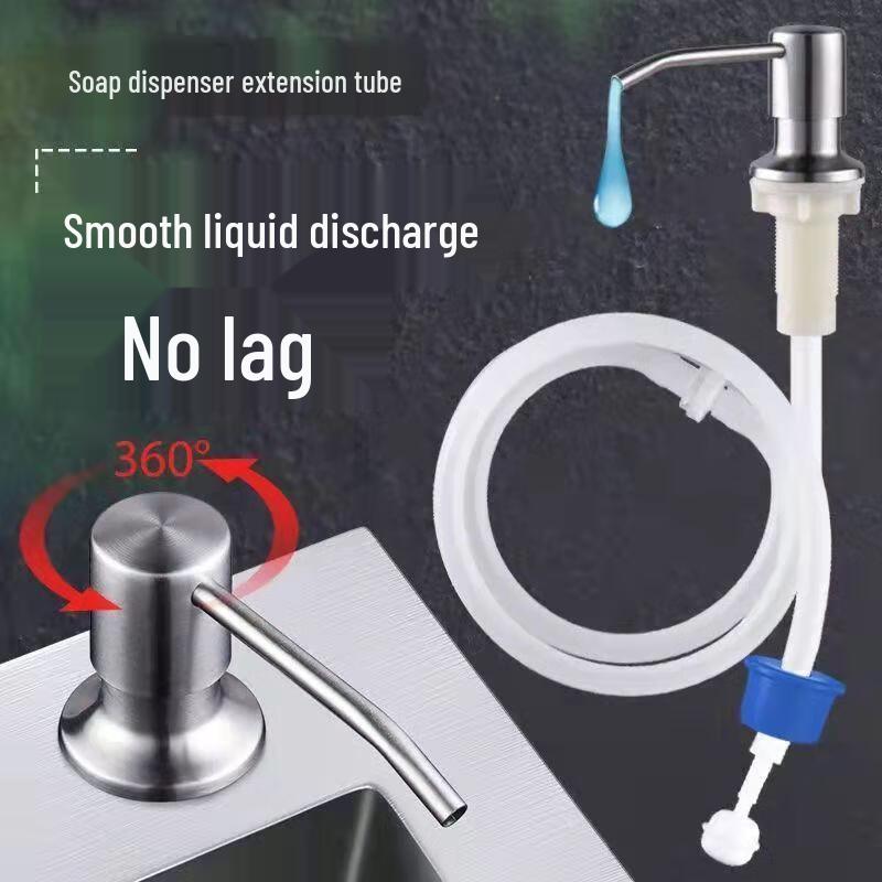 MingGu Black Stainless Steel Sink Soap Dispenser
