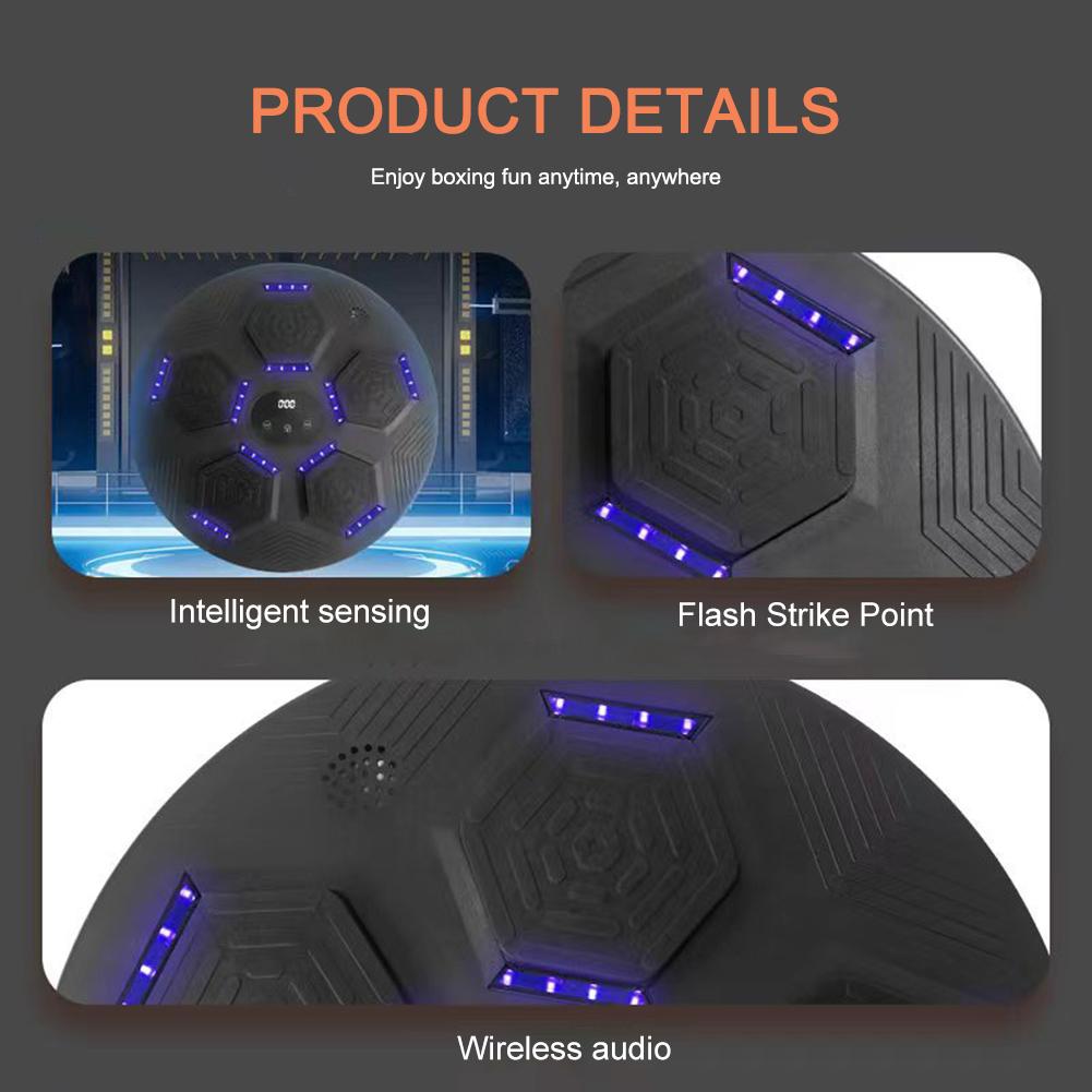 Intelligent Music Boxing Machine LED Electronic Response Boxing Machine Target Home Wall Hanging Sandbag Trainer for Kid Adult
