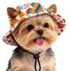 Cat Sun Hat with Ear Holes Adjustable Breathable Headdress Pet Hat for Kitten Puppy Summer Outdoor Beach Travel Walking Park