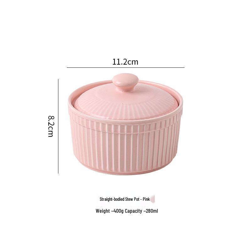 ZISIZ Ceramic Double Boiler Stew Pot Set