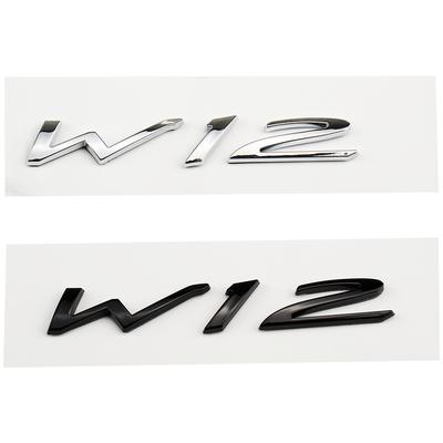 1 Unidad Coche Logo W12 Maletero Aleta Insignia de Carrocería Emblema Calcomanías Pegatina Para Continental GT Flying Spur Bentayga Mulsanne Piezas