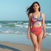 Women's seaside beach swimsuit tie-dye D printing European and American summer one-piece swimsuit