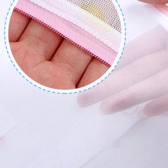Laundry Bag Dense Mesh Anti-scratch Polyester Elastic Zipper Washing Bag