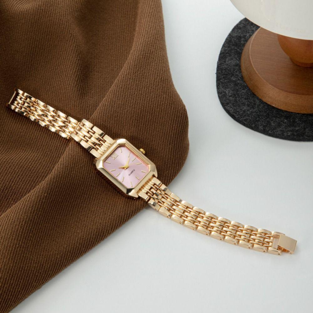 Fashion Stainless Steel Quartz Watches Quartz Square Women Wristwatch Business Luxury Gift Strap Watch Student