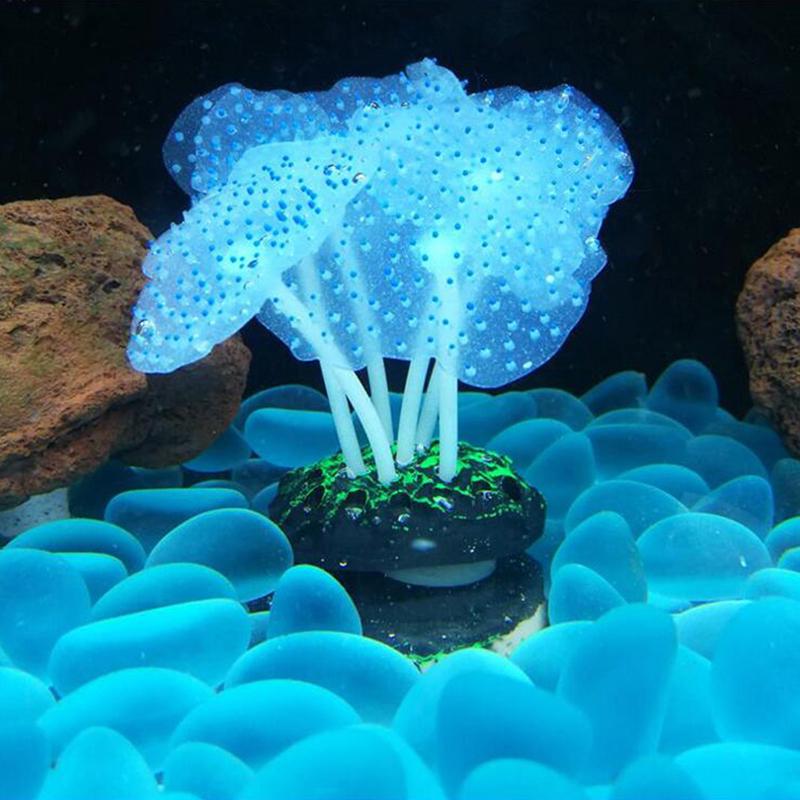 Aquarium Glowing Artificial Jellyfish Silicone Material Fluorescent Effect Realistic Appearance for Fish Tank Decoration Home Office Aquarium Ornament