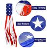 LED Patriotic Windsock, Red White Blue American Flag Wind Sock with 10 Streamers, 3 Lighting Modes, 4th of July Outdoor Flag Decor