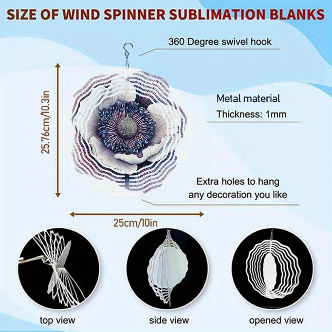

3D Металлический Ветряк - Узор Цветущего Цветка, Садовый Декор, Высококачественный Динамический Колокольчик-Ветряк для Дома и Двора 01A