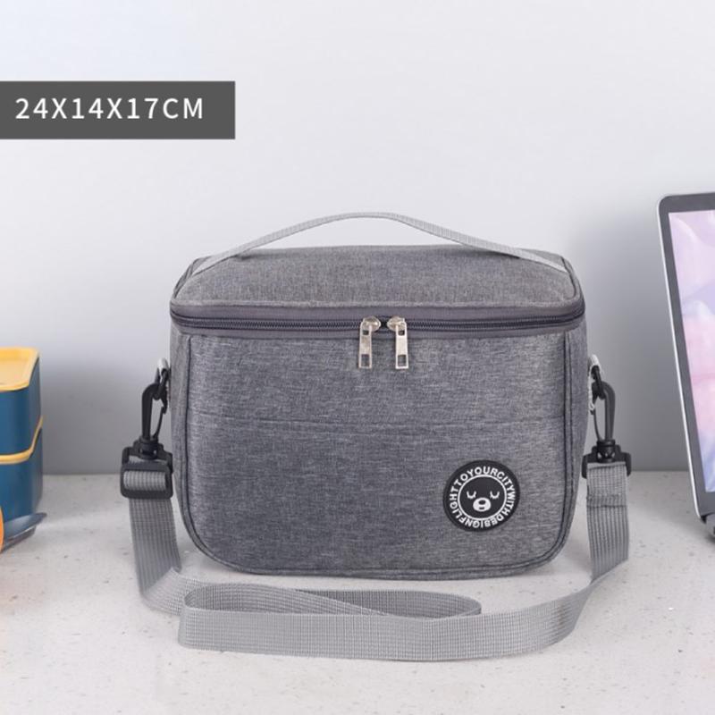 Portable Lunch Bag Thermal Insulated Lunch Box Tote Cooler Handbag Waterproof Backpack Bento Pouch Company Food Storage Bags