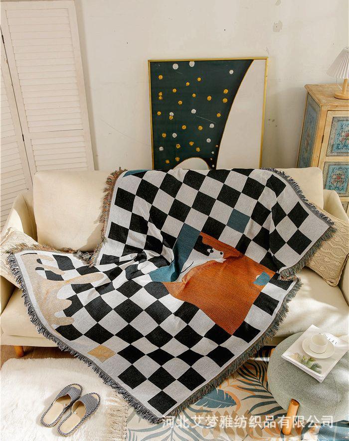 

Sofa Cushion Ins Style Seat Cushion Nordic Simple Modern Sofa Cover Sofa Cover Towel 130*180