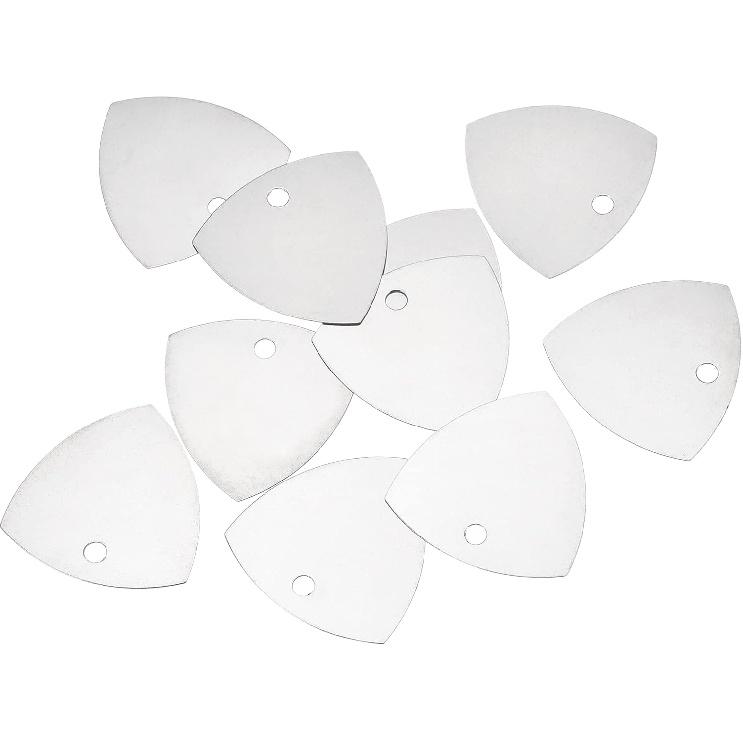 MECCANIXITY Phone Pry Opening Tools Metal 10pcs Silver 0.3mm Thick for Mobile Phone PC Tablet Laptop LCD Screen Repair, Guitar Picks