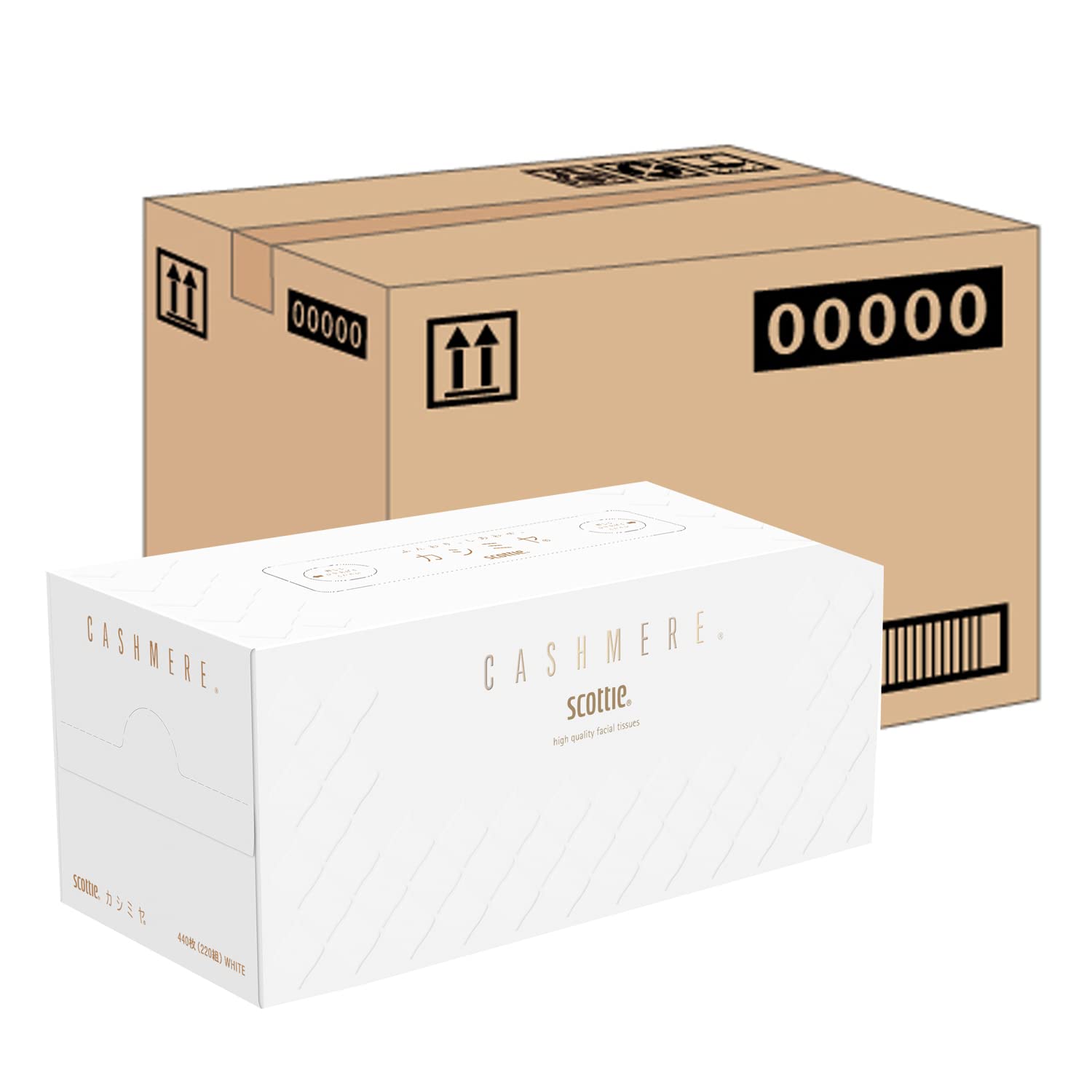 Scottie Cashmere 440 sheets 10 boxes Tissues, (220 pairs), (case) белый