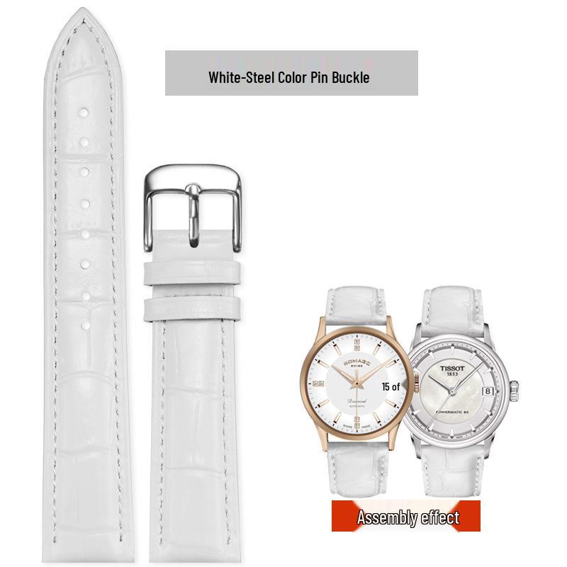 Buntes echtes Lederarmband für Herren und Damen, erste Schicht Rindsleder, 12-22 mm, Dornschließe