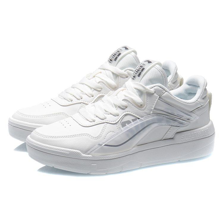 Li Ning Abrasion Resistant Breathable Low Top Skateboard Shoes Women's White AECR004-1