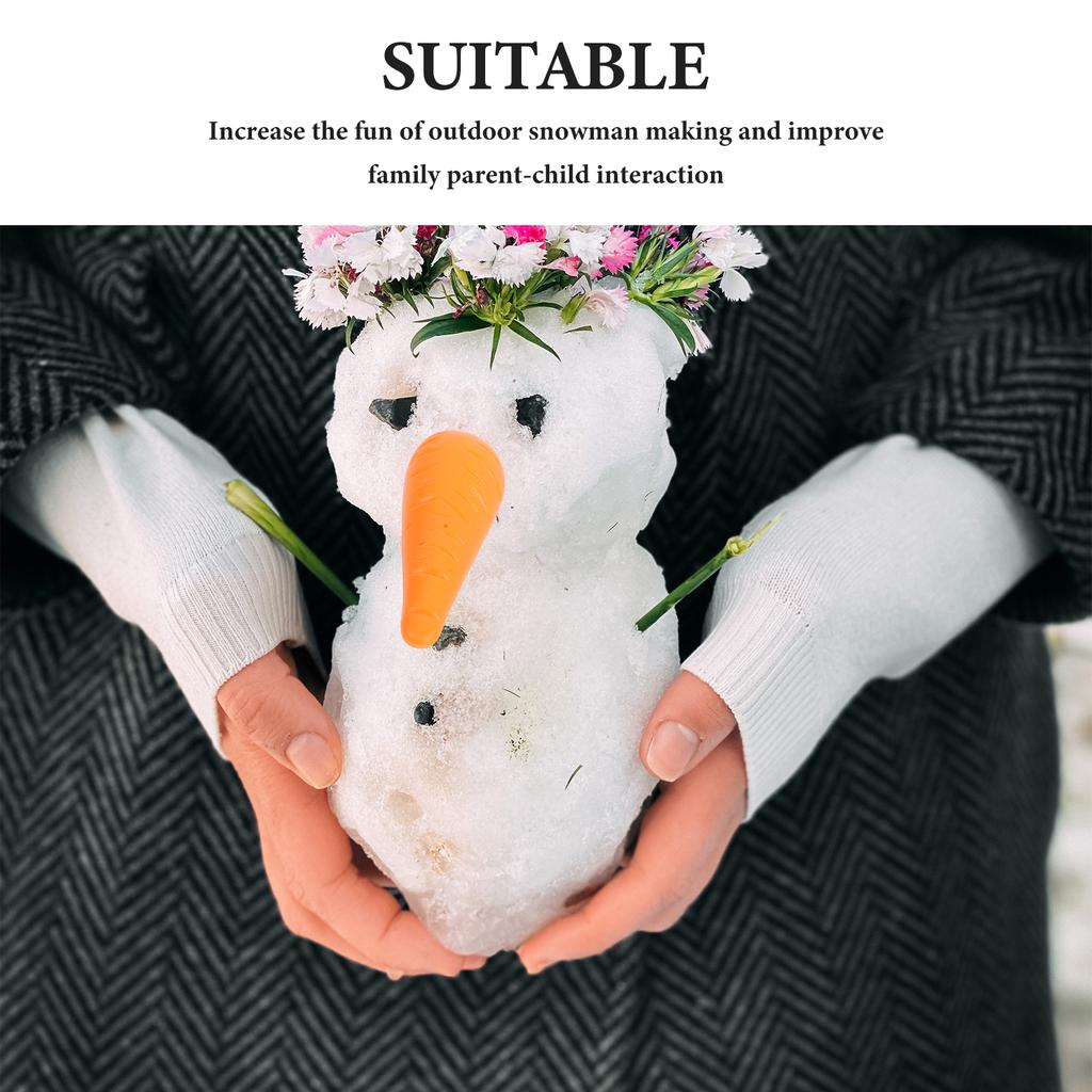 50 Stück Kleine Karottennase für Schneemann-Basteln Weihnachts-Nase DIY-Schmuck Plastikkarotte für Halloween Weihnachts-Mottoparty Orange