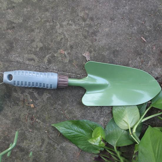 Gardening Leaf Rake Metal Handheld Trowel Dual Use Hoe with Ergonomic Handle Gardening Tool for Lawn Field Soil Loosening Digging