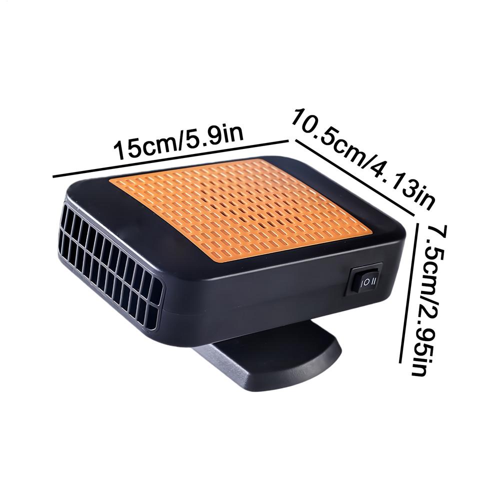 

12v Car Heater 12V Portable 360 Degree Rotating Accessories Car Defrost Heater for Winter Cold Weather Truck RV Adventure Travel помаранчевий