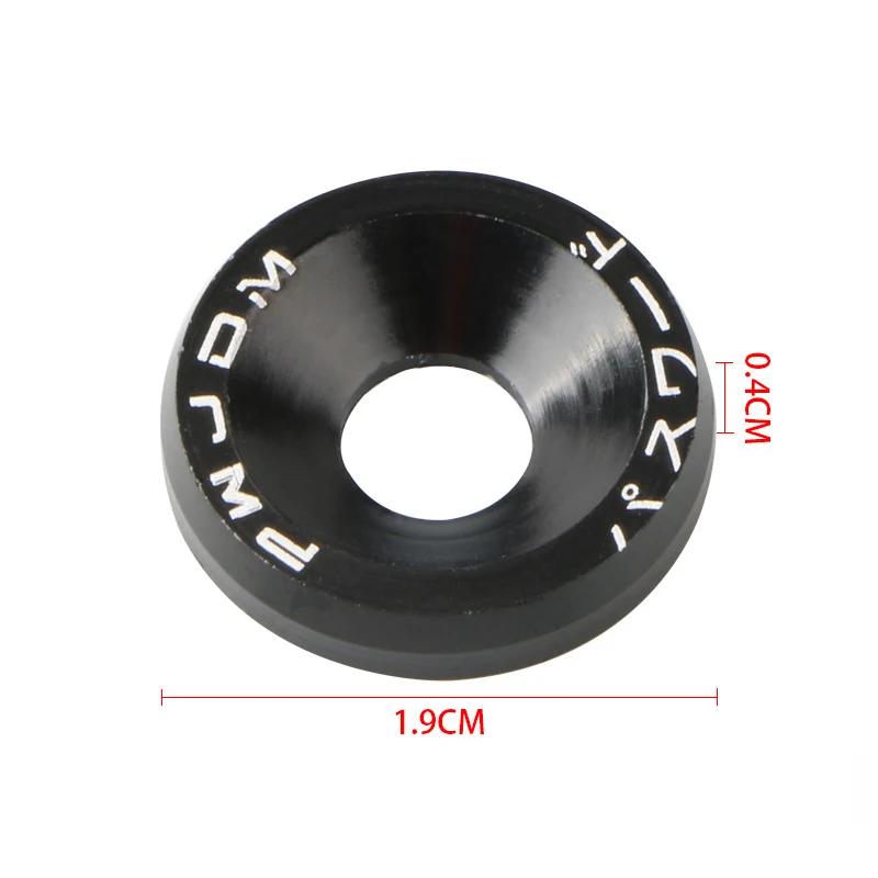10Pcs M6 Car Modified Fasteners Fender Washer JDM Screw Gasket  Aluminum Mudguard Bumper Engine Concave Screws Car Accessories