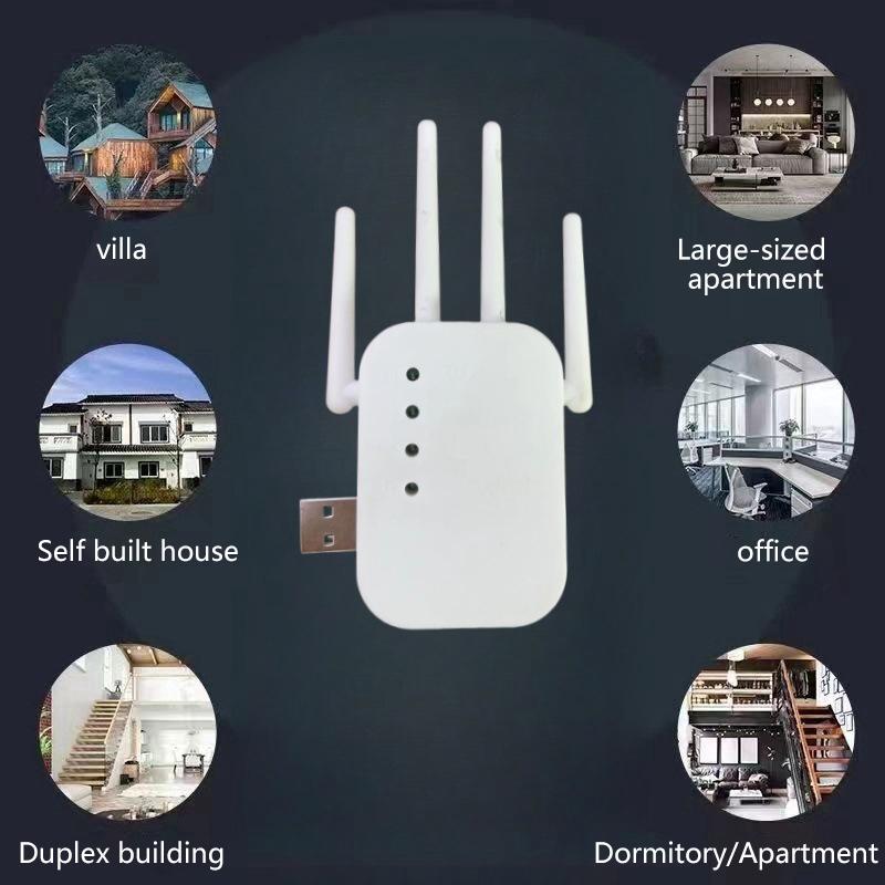 1Pc Wifi Router Long Range Signal Booster Router 300Mbps Wireless Repeater 2.4G Wifi Signal Extender Amplifier