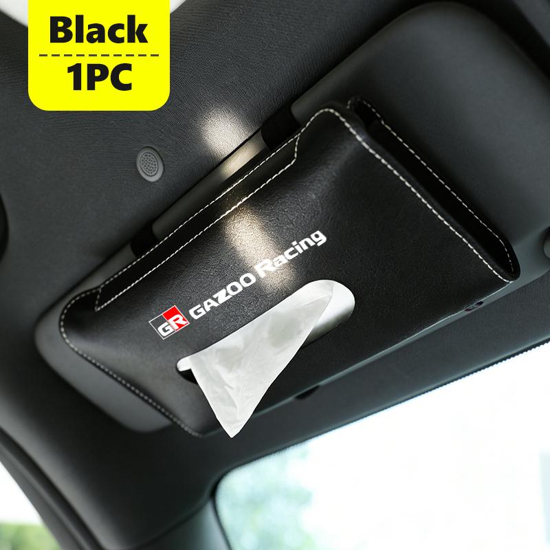 For Toyota Hanging Car Sun Visor Tissue Box Auto Storage Accessories GR Sport Corolla Yaris Aygo Prius RAV4 Crown CHR Camry
