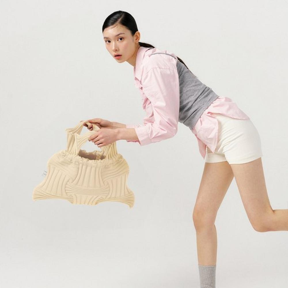 Pleatsmama Big Bow Bag Ivory