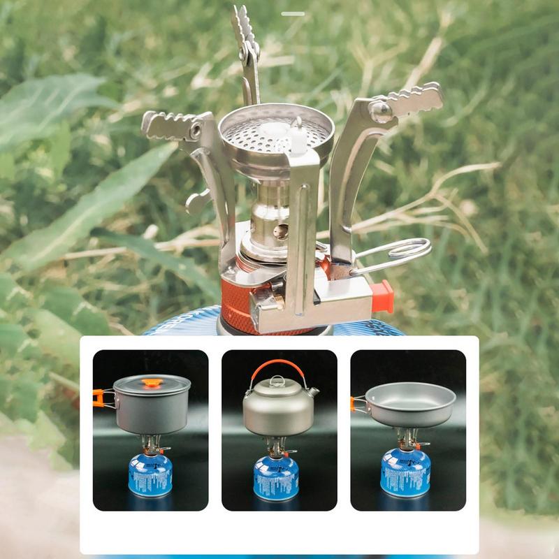 Hiking Stove 3000W Portable Mini Pocket Rocket Camping Backpack Canister Stove Outdoor Cooking Burner Mini Canister Outdoor